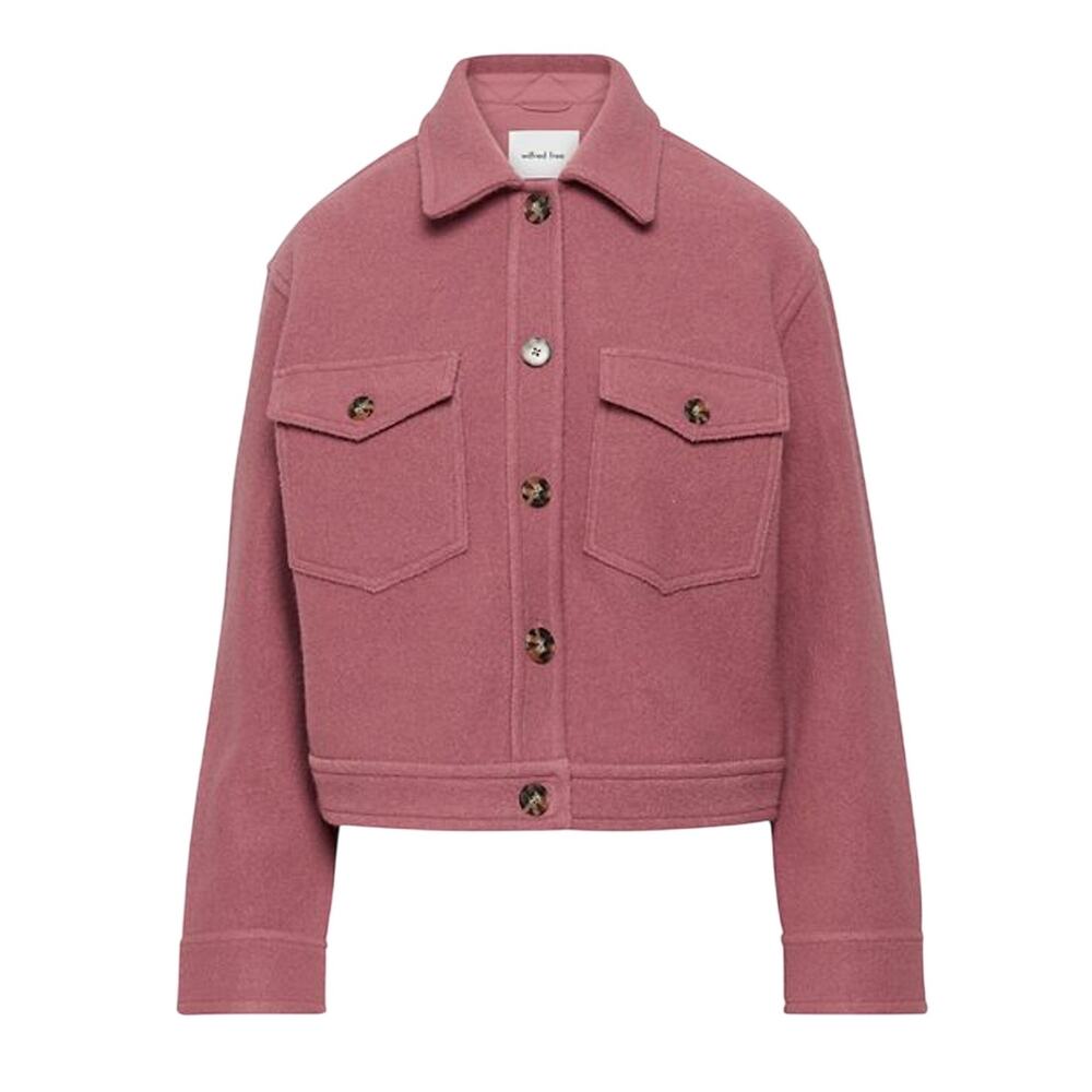 Wilfred Free Textured Cinder Pink Shirt Jacket Outerwear Size XXS